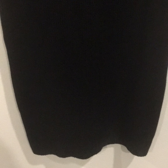 PINK ROSE Black Round Neck Ribbed MIDI Dress Small - Picture 6 of 9